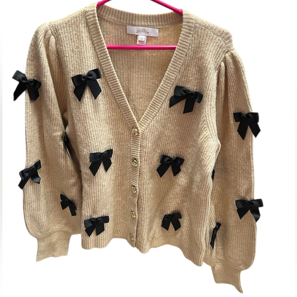 Lilly Pulitzer Zarie Bow Cardigan - size Medium - Picture 6 of 8